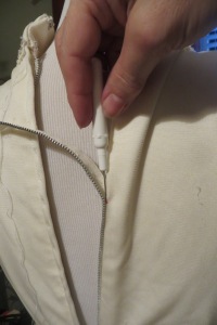 removing zipper